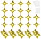 50-Pack 10in Gold Star Foil Balloons with 60 Glue Dots & 5 Straws – Party Decor for Birthday, Wedding & Baby Shower